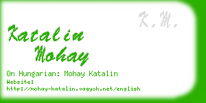 katalin mohay business card